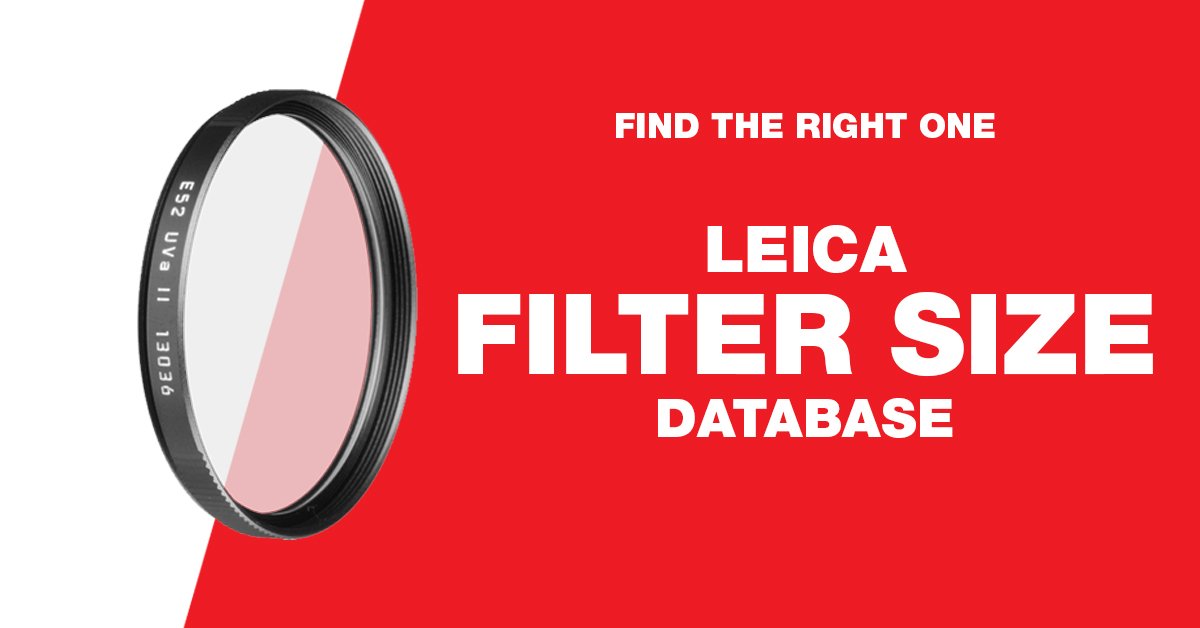 Leica filter sizes graphic